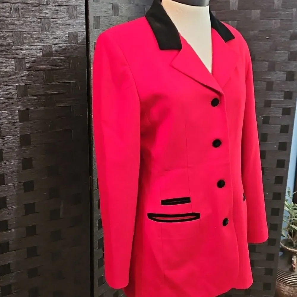 Women's Vintage Brooks Brothers Red Equestrian Style Blazer Size 6